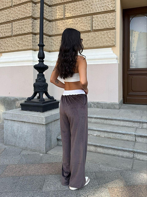 Жіночі повсякденні штани вільного крою турецький королівський велюр Моко, 46/48 Одеса - фото 3