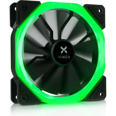 Кулер до корпусу Vinga LED fan-01 green Вінниця - фото 1