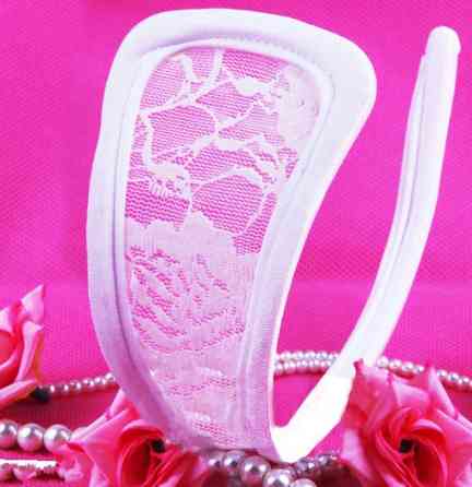 Трусы без лямок кружевные универсальный белый Киев