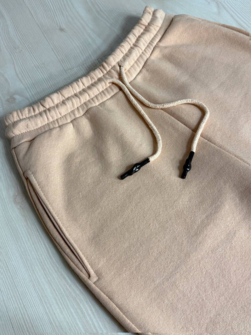 Штани жіночі OLIVIA 2236 спортивні кюлоти укорочені на флісі бежеві, бежевий, ML Київ - фото 10