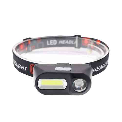 Налобный фонарь аккумуляторный 18650 MicroUSB 10Вт XPE+COB 280лм светодиодный фонарик Киев