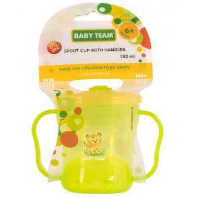 Поїльник-непроливайка Baby Team з ручками і складним носиком 180 мл (5002) Вінниця