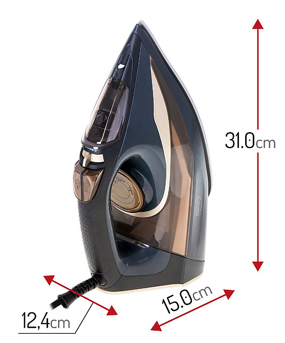 Праска Camry CR 5036 black-gold 3400Вт/ 360 мл/ кераміка/ ''Крапля-стоп''/автовимкнення/ чорна Вінниця - фото 9