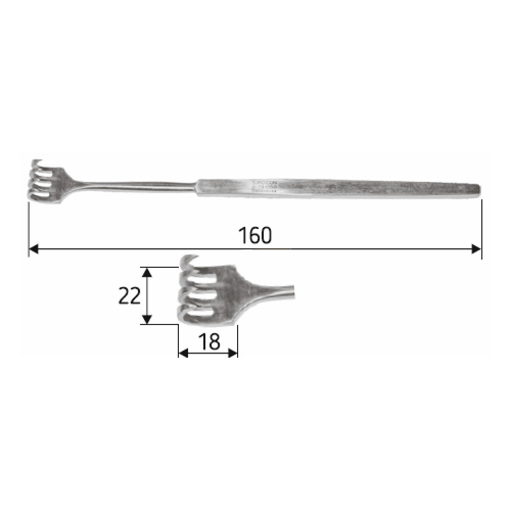 Ретрактор острый 16 см, четыре-зубый, J-19-059 Днепр - изображение 2