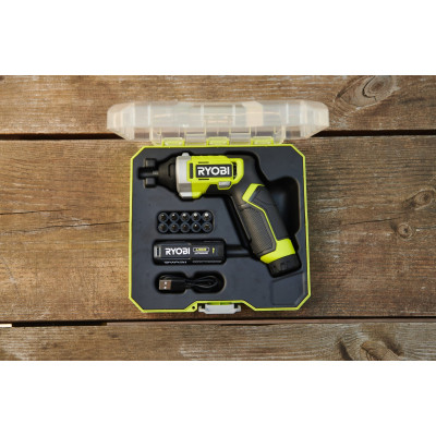 Викрутка акумуляторна Ryobi RSD4-120T 4В, USB, Lithium, 1х2Ah, 5Нм, 200об/хв, кейс, 10 насадок (5133006210) Вінниця - фото 3
