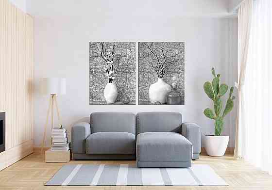 Модульная картина в гостиную / спальню Квіти у вазі TLV-2_009 70x102 см Киев