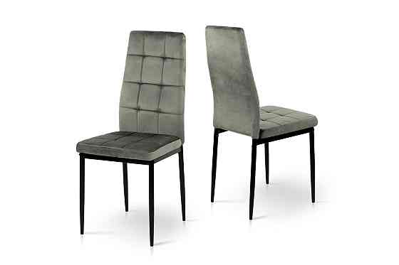 Стілець Айс, чорний/велюр попелястий Київ