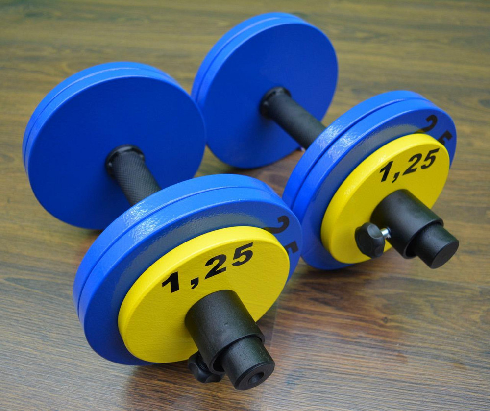 Гантели наборные 2 по 15 кг Гантели, гири, штанги и диски металлические Киев - изображение 2