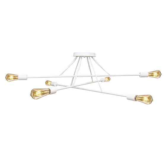 Люстра подвесная MSK Electric Asket на шесть ламп Е27 NL 10320-6 WH белая Одесса