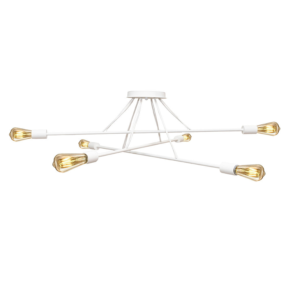 Люстра подвесная MSK Electric Asket на шесть ламп Е27 NL 10320-6 WH белая Одесса - изображение 1