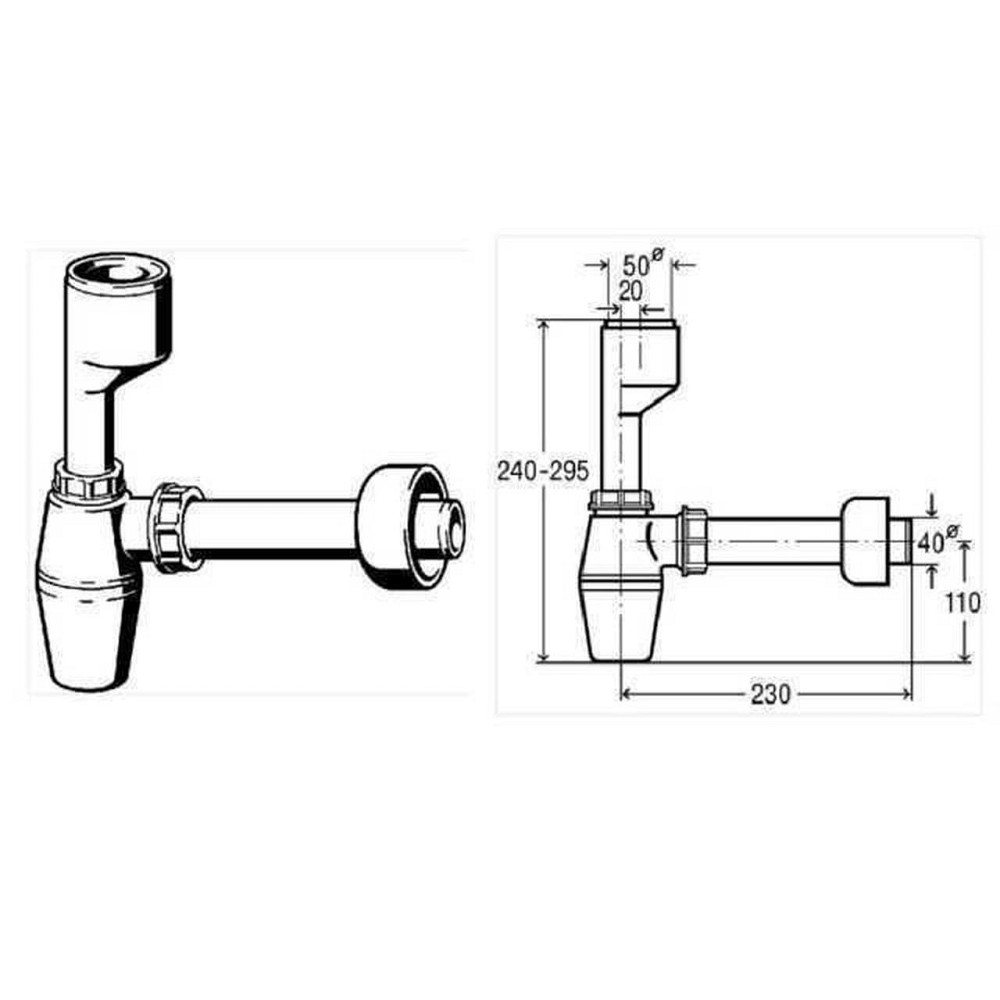 Сифон для пісуара VIEGA пластик бутил. 112271 (000000819) Київ - фото 3