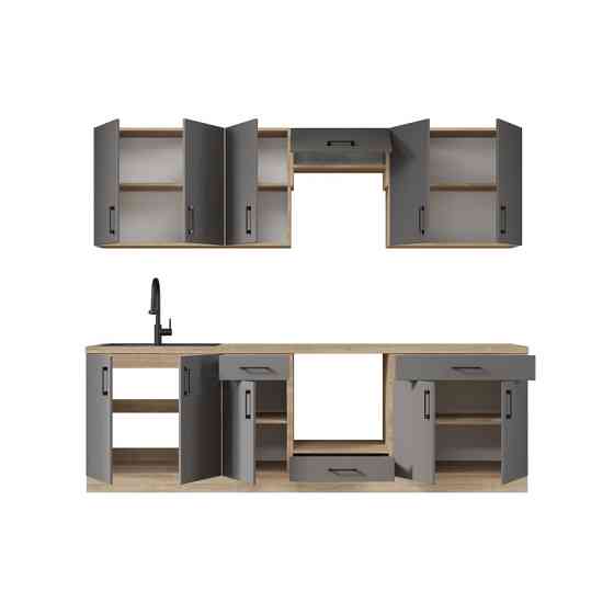 Кухня модульна Эверест Оптима набор №6 Графит 2,6 м (без столешницы) (DTM-5714) Львов