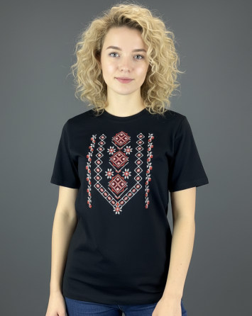 Футболка вышиванка с геометрическим орнаментом XL Киев