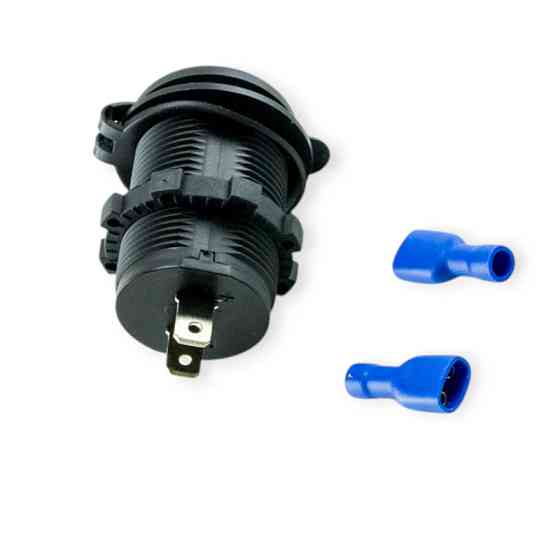 Гніздо врізне 2 USB швидка зарядка QC 3,0 з підсвіткою зеленою Мукачево