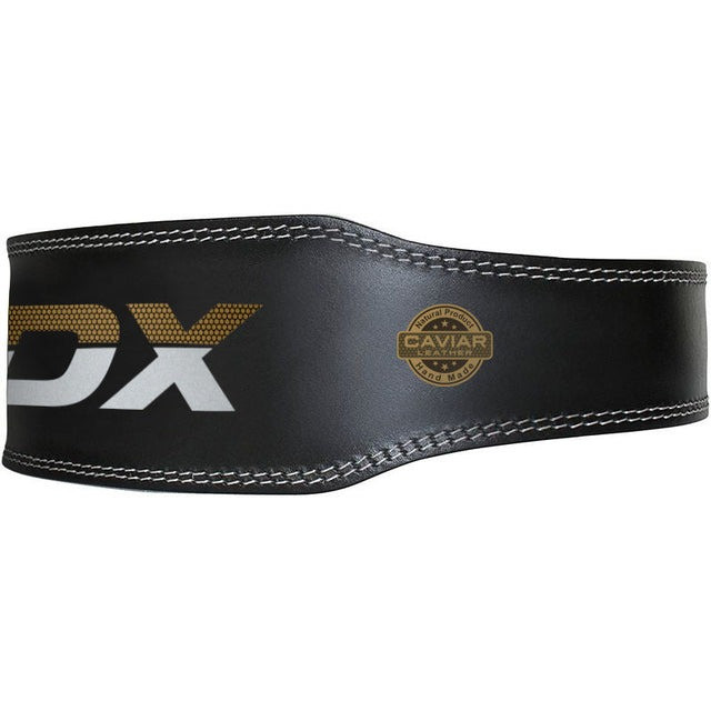 Пояс для важкої атлетики RDX 6 шкіряний Black Gold XL Каменское - изображение 2