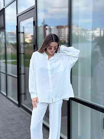 Костюм-тройка женский летний с шортами и брюками Белый XL-XXL Харьков