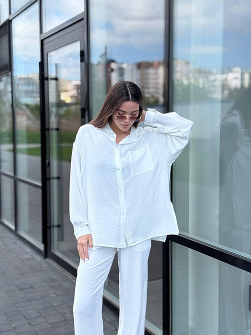 Костюм-тройка женский летний с шортами и брюками Белый XL-XXL Харьков - изображение 3