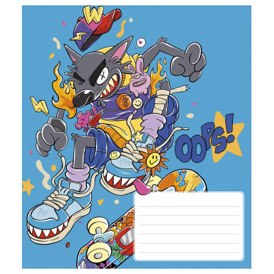 Зошит Школярик Oops 12 аркушів клітинка (012-3261K) Вінниця - фото 1