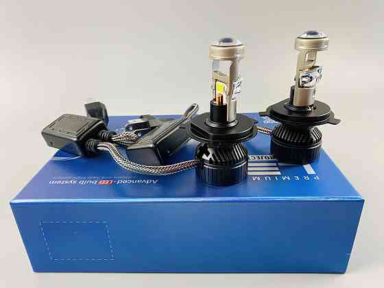 Світлодіодна лампа. (К-кт 2 шт) 12V-36V 90W set (реальних ватів) LED + лінза + чітка світлотінева межа Мукачево