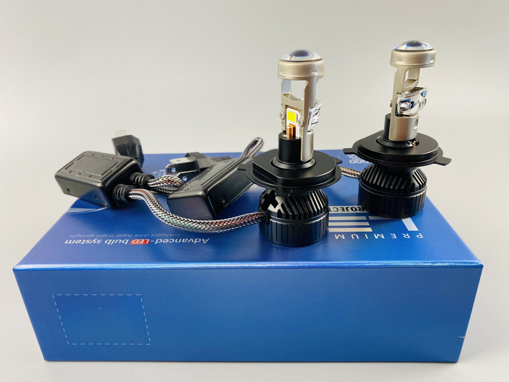 Світлодіодна лампа. (К-кт 2 шт) 12V-36V 90W set (реальних ватів) LED + лінза + чітка світлотінева межа Мукачево - фото 1