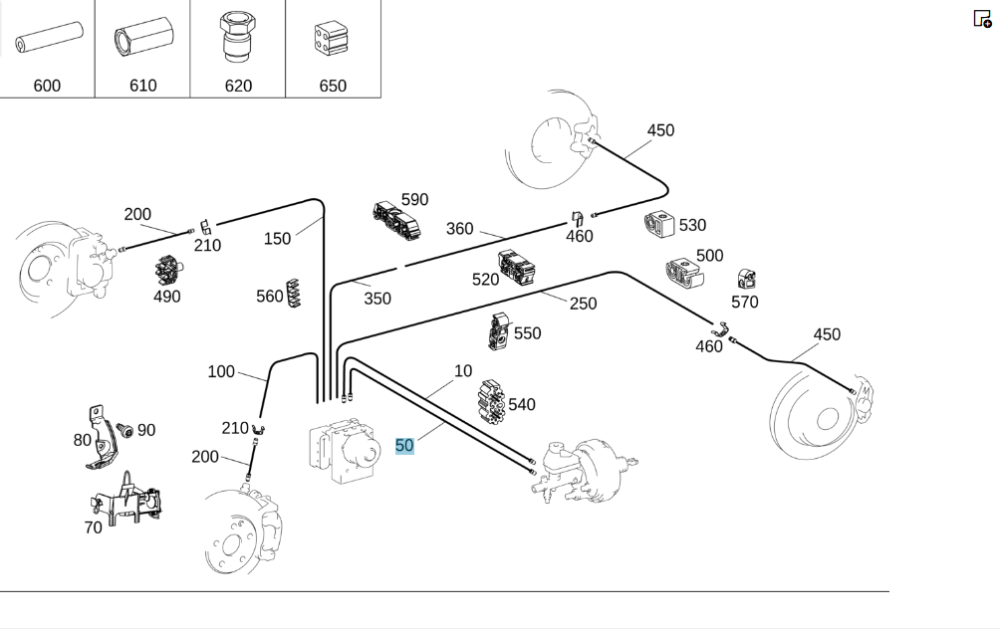 Mercedes-Benz  A2464201626 Гальмівна трубка від головного гальмівного циліндра до блоку ABS CLA Shooting Brake X117 CLA C117 GLA X156 A-class W176 Одеса - фото 2