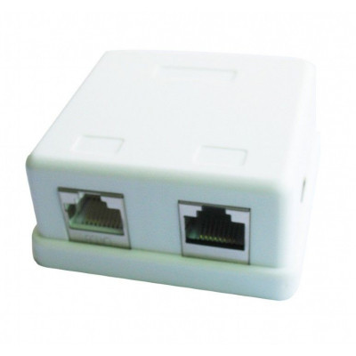 Комп'ютерна розетка Cablexpert RJ45x2 FTP, cat.5e (NCAC-HS-SMB2) Вінниця - фото 1