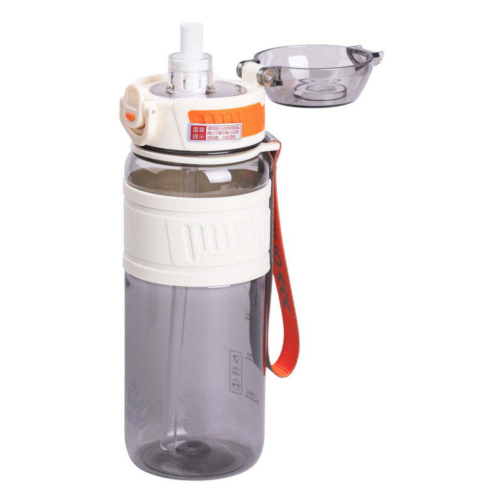 Yiwu Пляшка для води з трубочкою та ремінцем 750 мл спортивная пляшка 23.5 см Біла HP-14-34W Киев - изображение 2