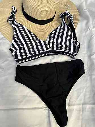 Жіночий роздільний купальник ліф на зав'язках Чорний S Харків