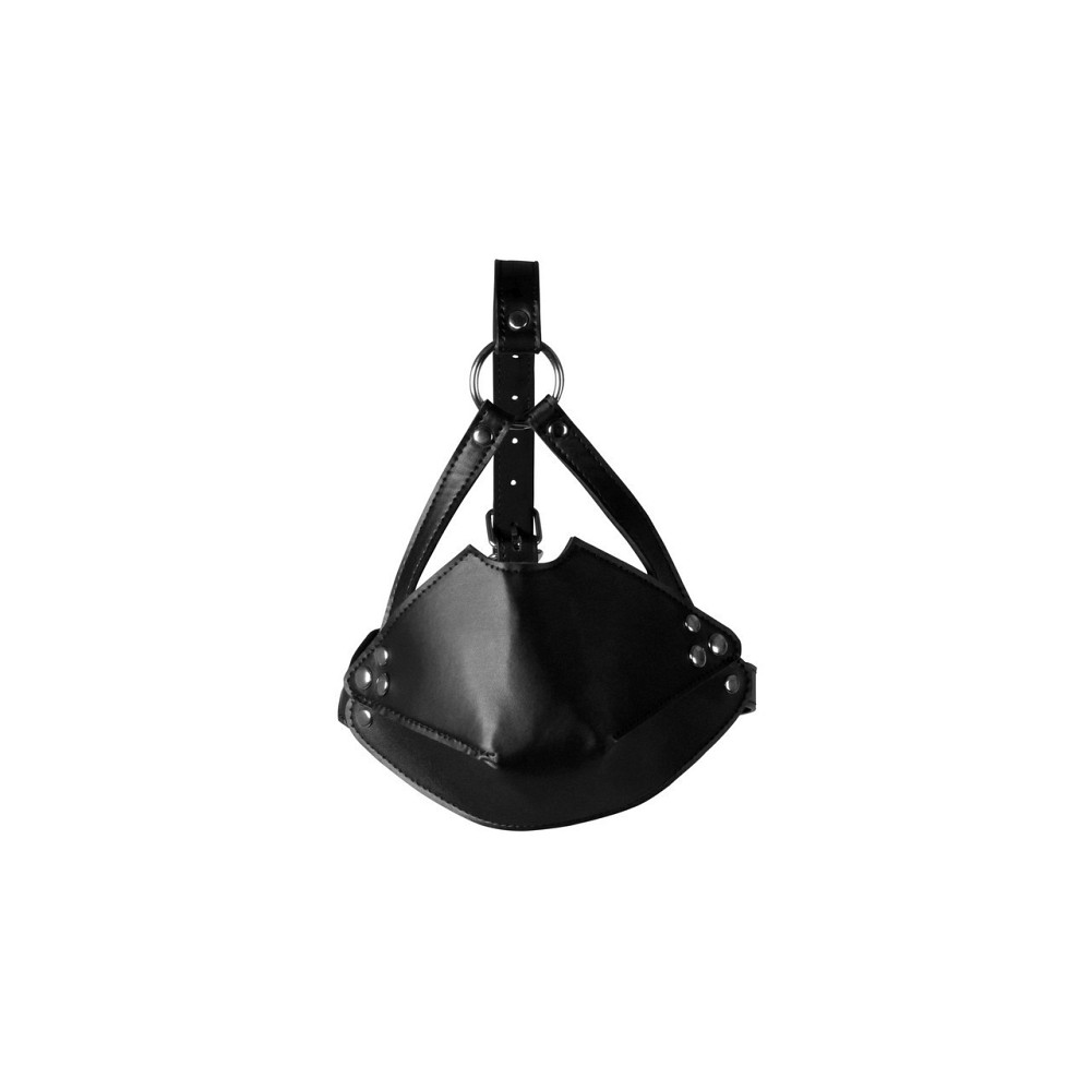 Маска-кляп Head Harness with Mouth Cover and Solid Ball Gag - Black Sex Aura Киев - изображение 8