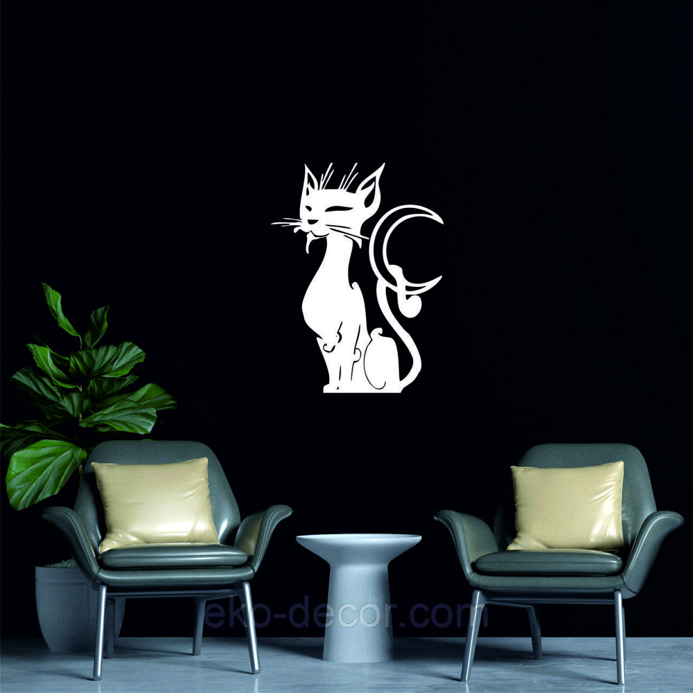 Декоративне настінне 3D Панно «Кіт» Декор на стіну з об'ємом Київ - фото 5