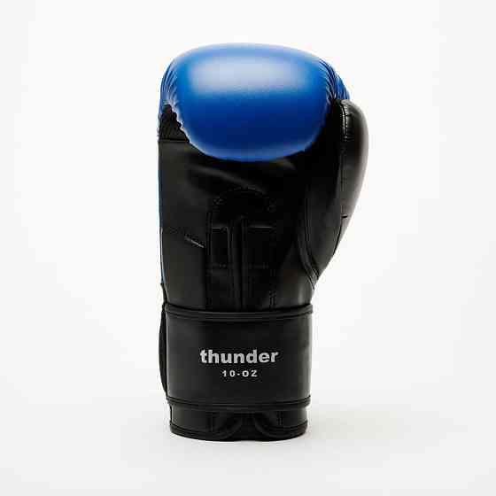 Рукавички боксерські для боксу та єдиноборств професійні оригінальні Leone GN383 THUNDER сині 8 унцій Київ
