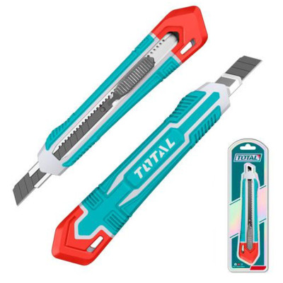 Ніж монтажний Total THT5110925 висувне лезо 9x80мм, довжина 140мм. (THT5110925) Вінниця - фото 1