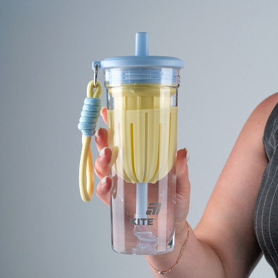 Пляшка для води Kite 650 мл, жовто-блакитний (K25-1219-3) Вінниця - фото 9