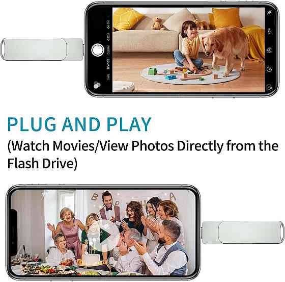 Флеш-накопичувач 512GB 4-in-1 USB 3.0 чорний для iPhone/iPad/Android/PC Type-C Lightning Micro-USB швидкісний зовнішній Київ