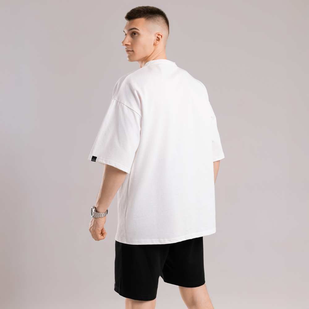 Молочна футболка. Футболка оверсайз чоловіча. Базова футболка Pobedov Onyx Київ - фото 2