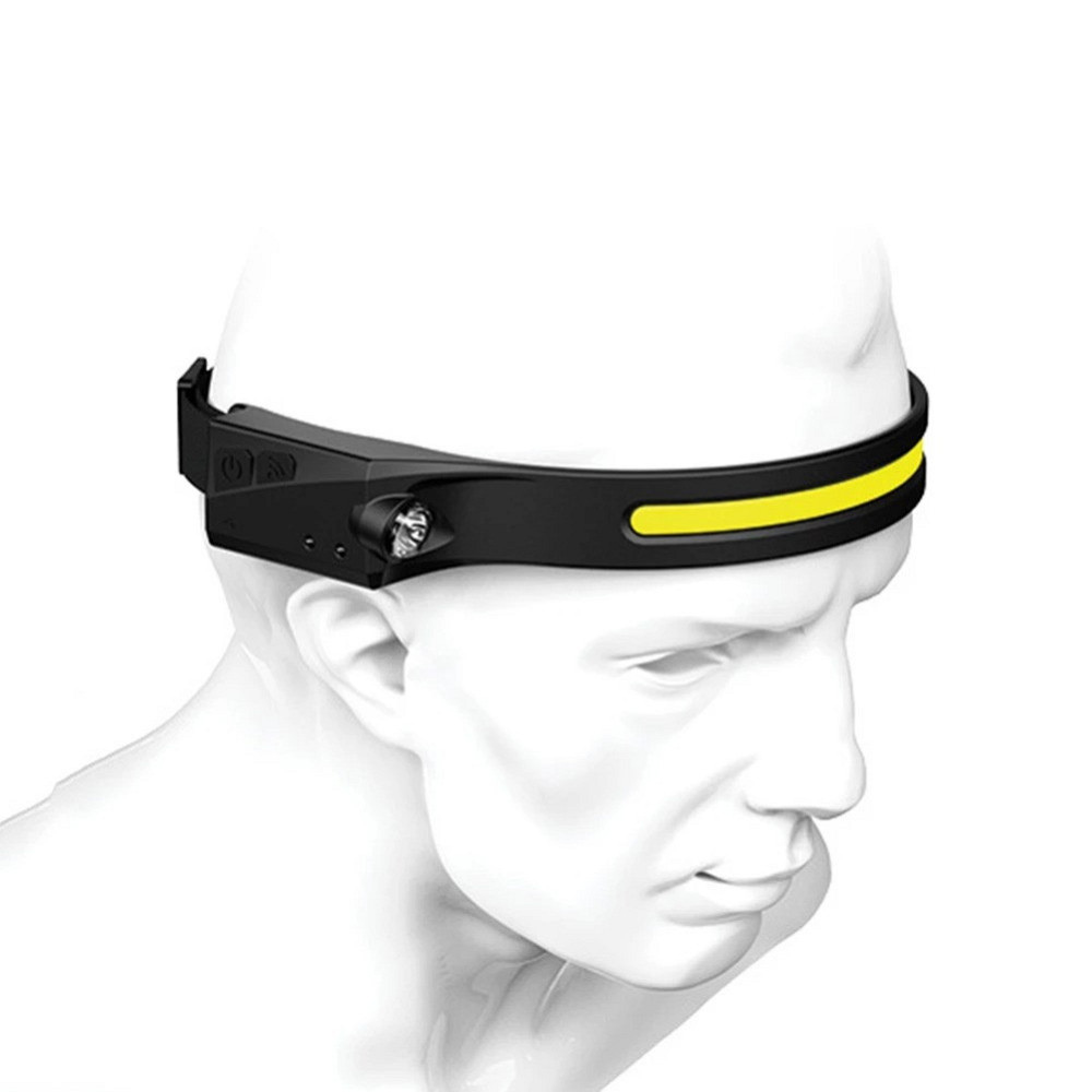 Налобний ліхтар з датчиком руху 2в1 BL-G-28-XPE+COB / Потужний акумуляторний LED ліхтарик на голову Київ - фото 4