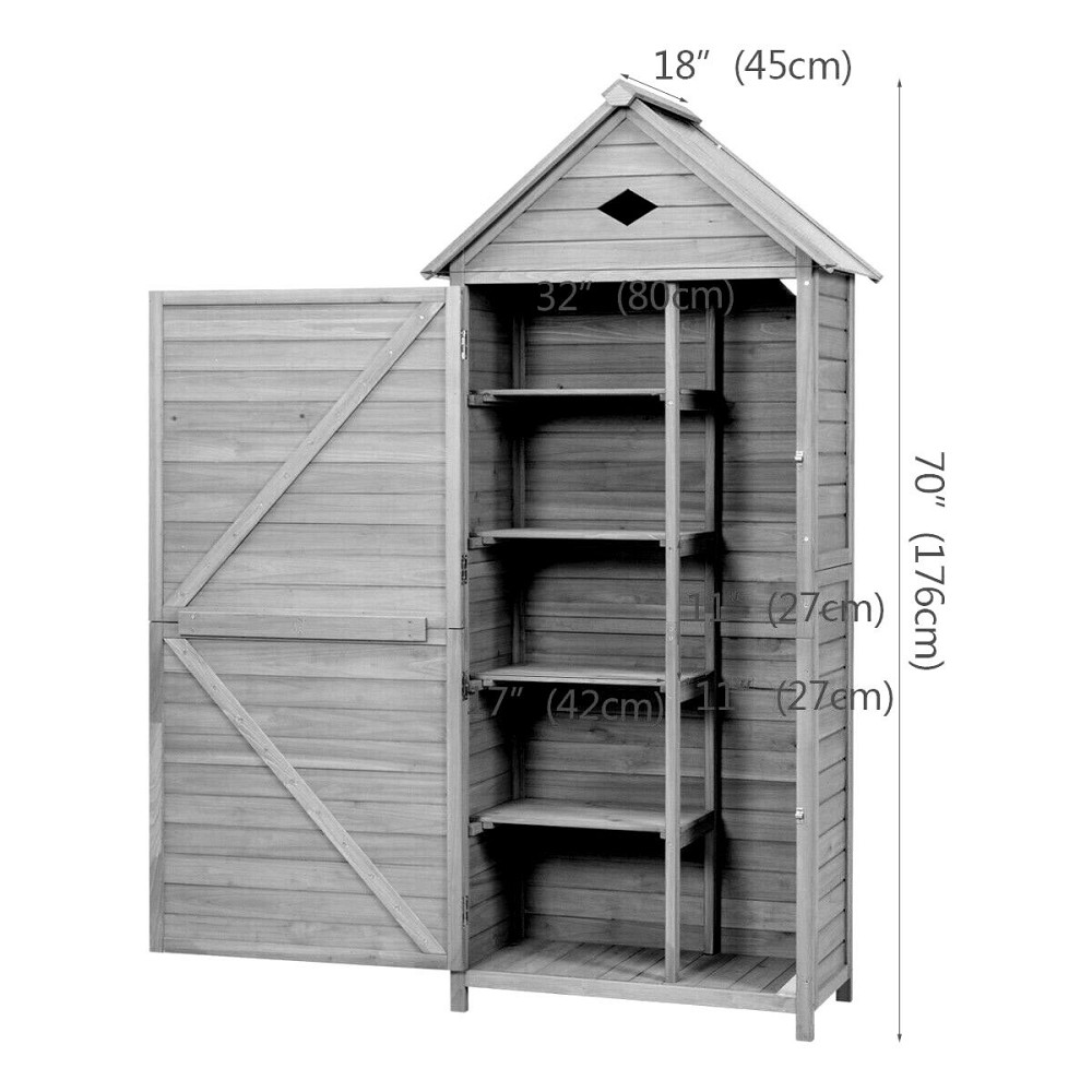 Шафа для садового інвентарю "Сакапа" сієна Миколаїв - фото 4