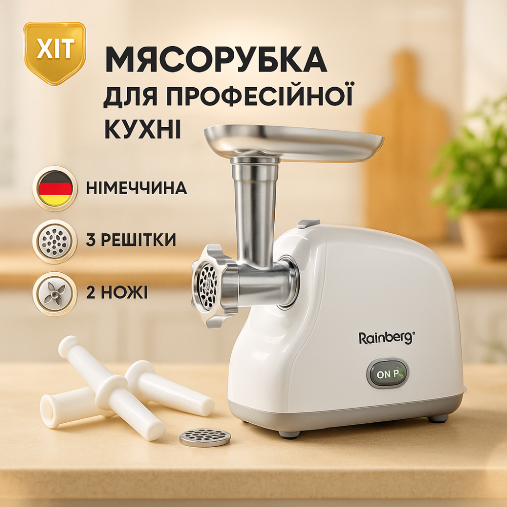 Електром'ясорубка з реверсом і насадкою для ковбаси, Електрична м'ясорубка з насадкою-кеббе KV-19 Львів - фото 12