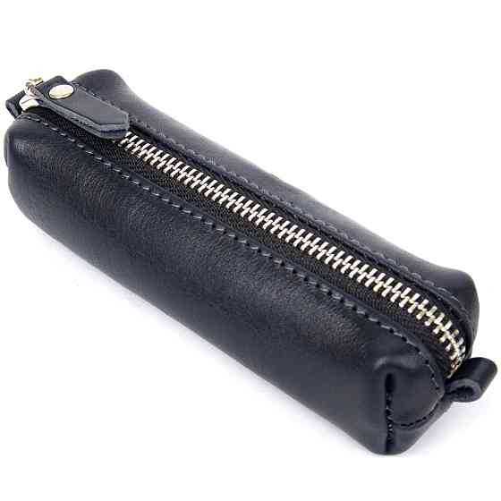 Шкіряна практична ключниця GRANDE PELLE 11340 Темно-синій Київ