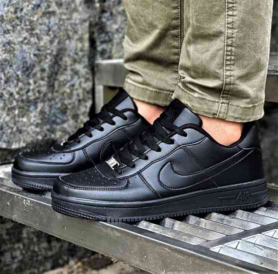 Кросівки Nike Чорні Чоловічі Шкіряні Найк Форси (розміри: 39,40,41,43,44) Дніпро