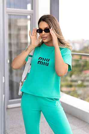 Спортивный костюм с футболкой Cover Батал 50-52, Мятный Киев