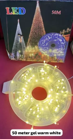 Гирлянда на катушке, от сети, Buble 50м, 8 режимов, теплый белый/ Светодиодная гирлянда на елку Коломия