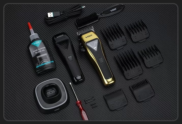 Професійна машинка для стрижки VGR V-015 Pro 7Вт 2500 мАг з насадками Вінниця - фото 7