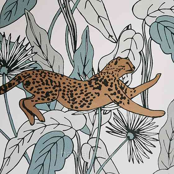 Шпалери вінілові на флізелін Caselio The Place to bed 0.53х10 м листя квіти білі рисі золотисті на рожевому Київ