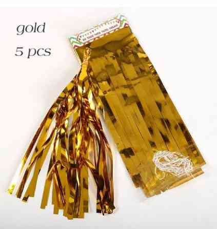 Кисточки тассел бумажные гирлянды 5 шт 25 см золотистый Киев
