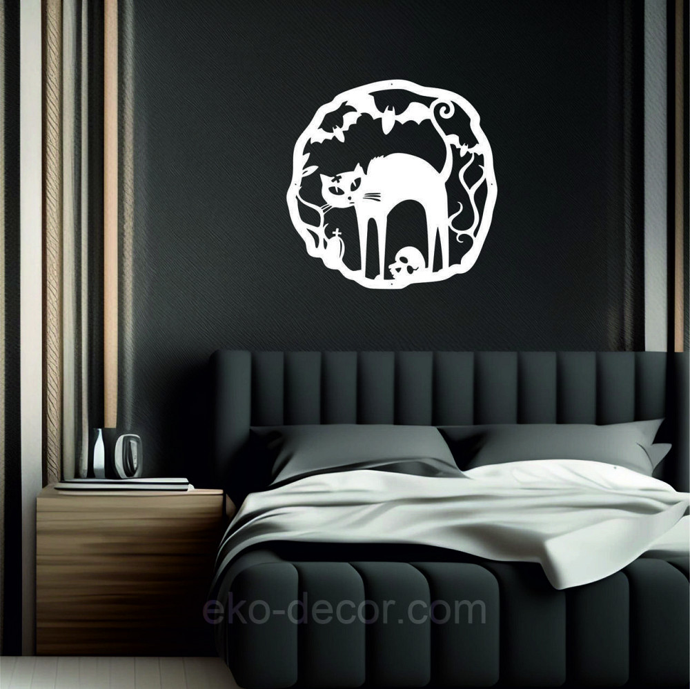 Декоративное настенное 3D Панно «Хэллоуин», Декор на стену с объемом 70*70 см, Белый Киев - изображение 9