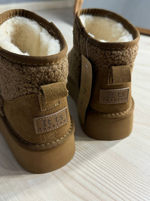 Уггі жіночі Itts 1707-2 з хутром тедді на платформі коричневі, 37, 23,5 см Київ - фото 17