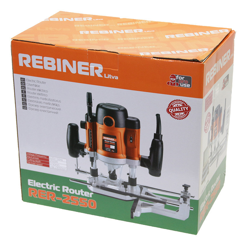 Фрезер Rebiner RER-2550 (2000Вт, цанги 8/12 мм) + набір фрез – Гарантія 36 міс Львів - фото 7