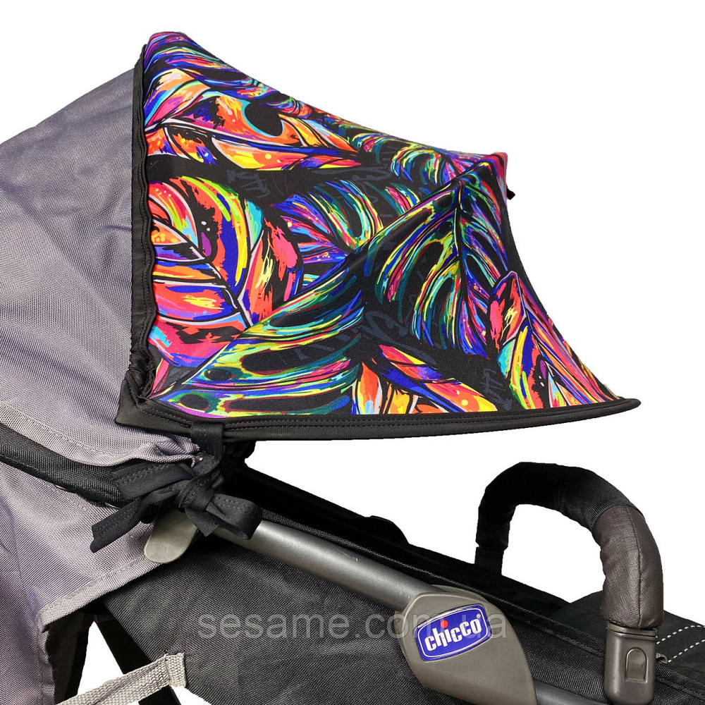 Козырек на коляску солнцезащитный Двухсекционный Twin Shade Тропики Харьков - изображение 4