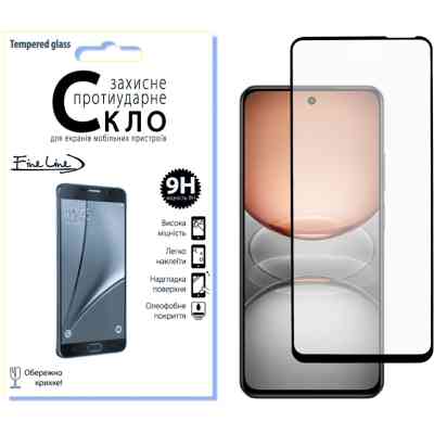 Стекло защитное Fine Line Full Glue Realme C75 Black (FL-TGFG-401) Винница